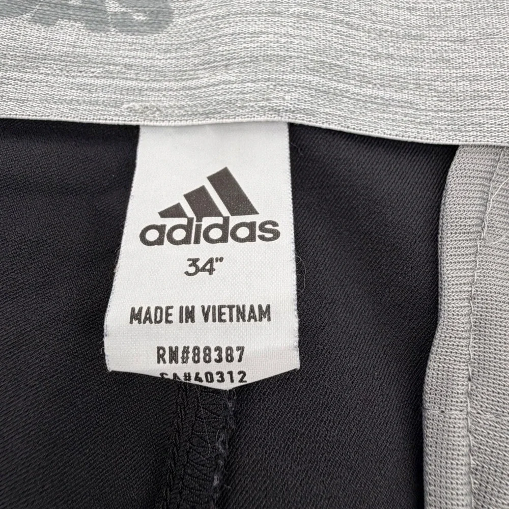 Adidas Ultimate365 Golf Pants Mens 34 x 35 Black Stretch Trousers RN88387